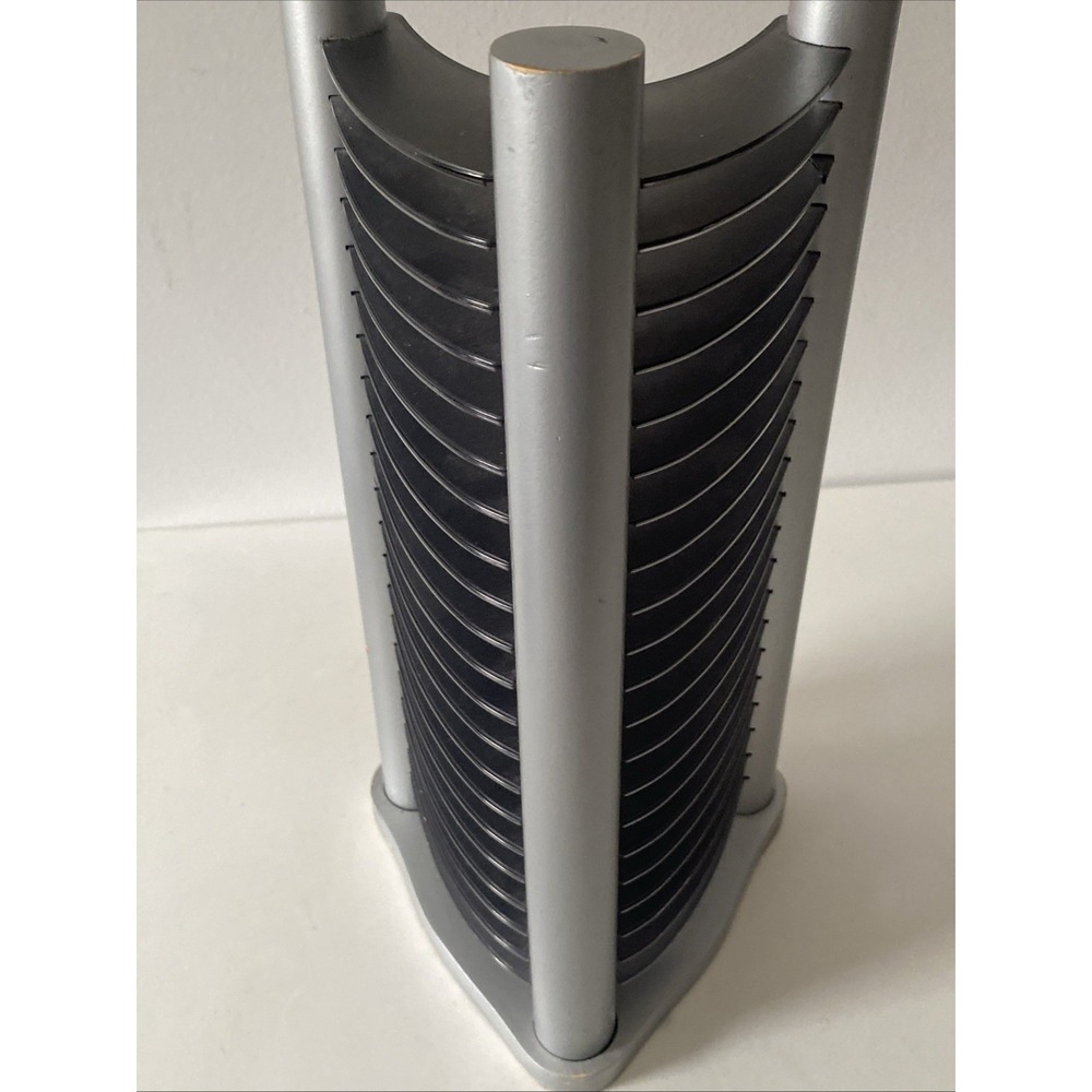 Vintage Y2K - 20 CD Stackable Tower Rack CD Holder Organizer Retro Gray - Picture 9 of 16